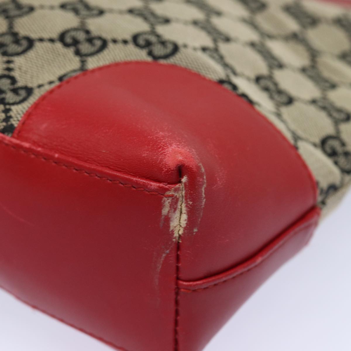 GUCCI GG Canvas Shoulder Bag Beige Red 001 4231 yk13379