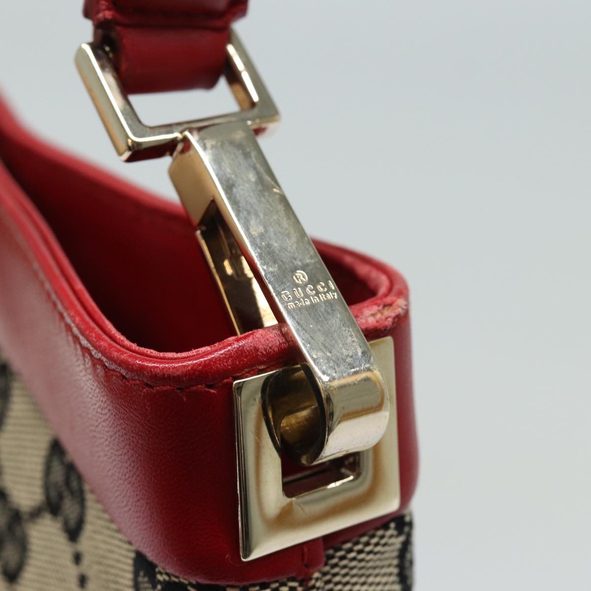 GUCCI GG Canvas Shoulder Bag Beige Red 001 4231 yk13379