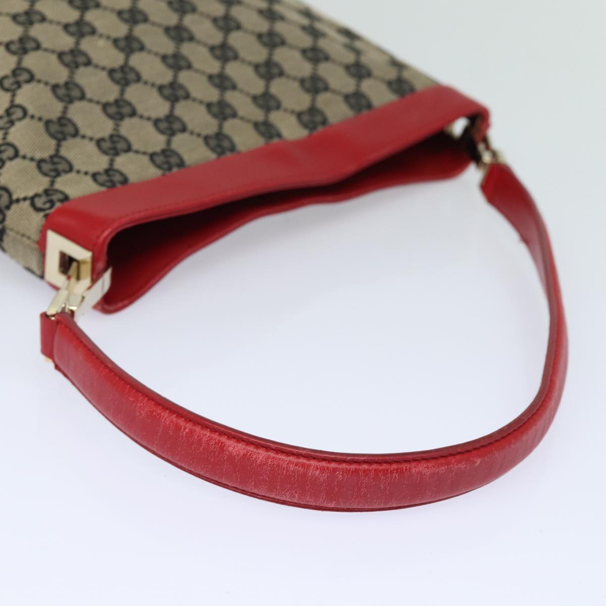 GUCCI GG Canvas Shoulder Bag Beige Red 001 4231 yk13379
