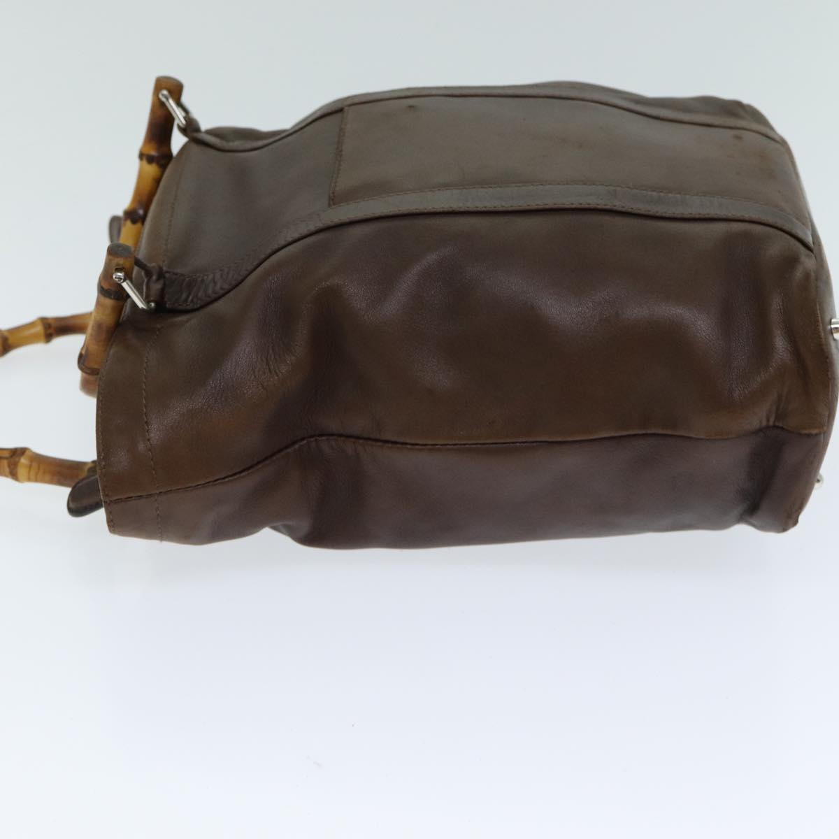 GUCCI Bamboo Hand Bag Leather Brown 000 1998 0508 yk13445
