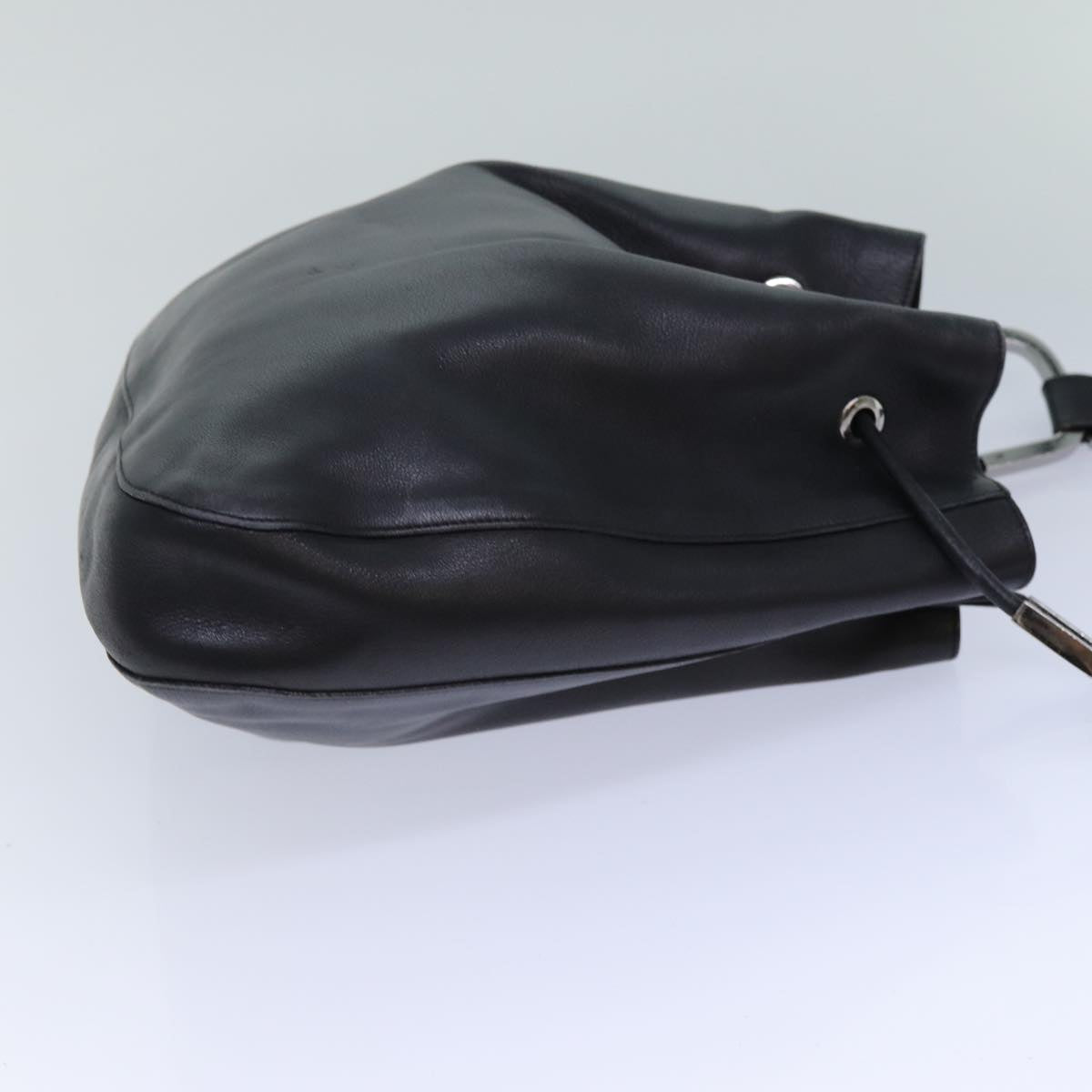 GUCCI Shoulder Bag Leather Black 001 3746 yk13467