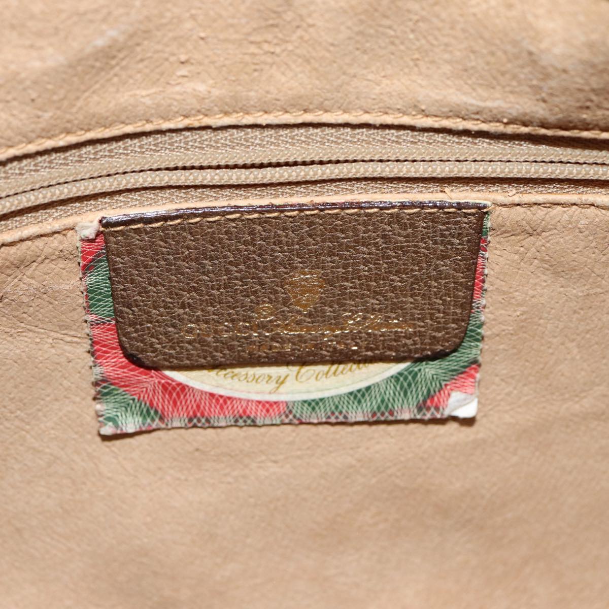 GUCCI GG Canvas Web Sherry Line Shoulder Bag PVC Leather Beige Red yk13472