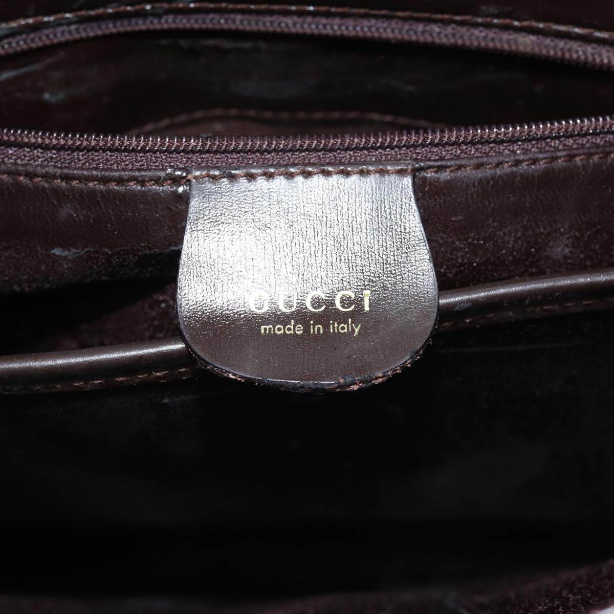 GUCCI Hand Bag Leather 2way Brown 000 2046 0562 yk13497