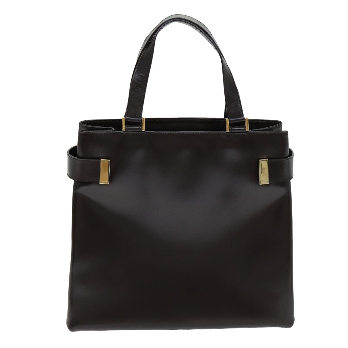 GUCCI Hand Bag Leather 2way Brown 000 2046 0562 yk13497