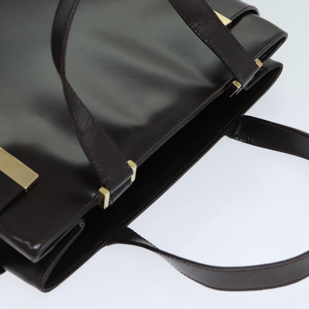 GUCCI Hand Bag Leather 2way Brown 000 2046 0562 yk13497