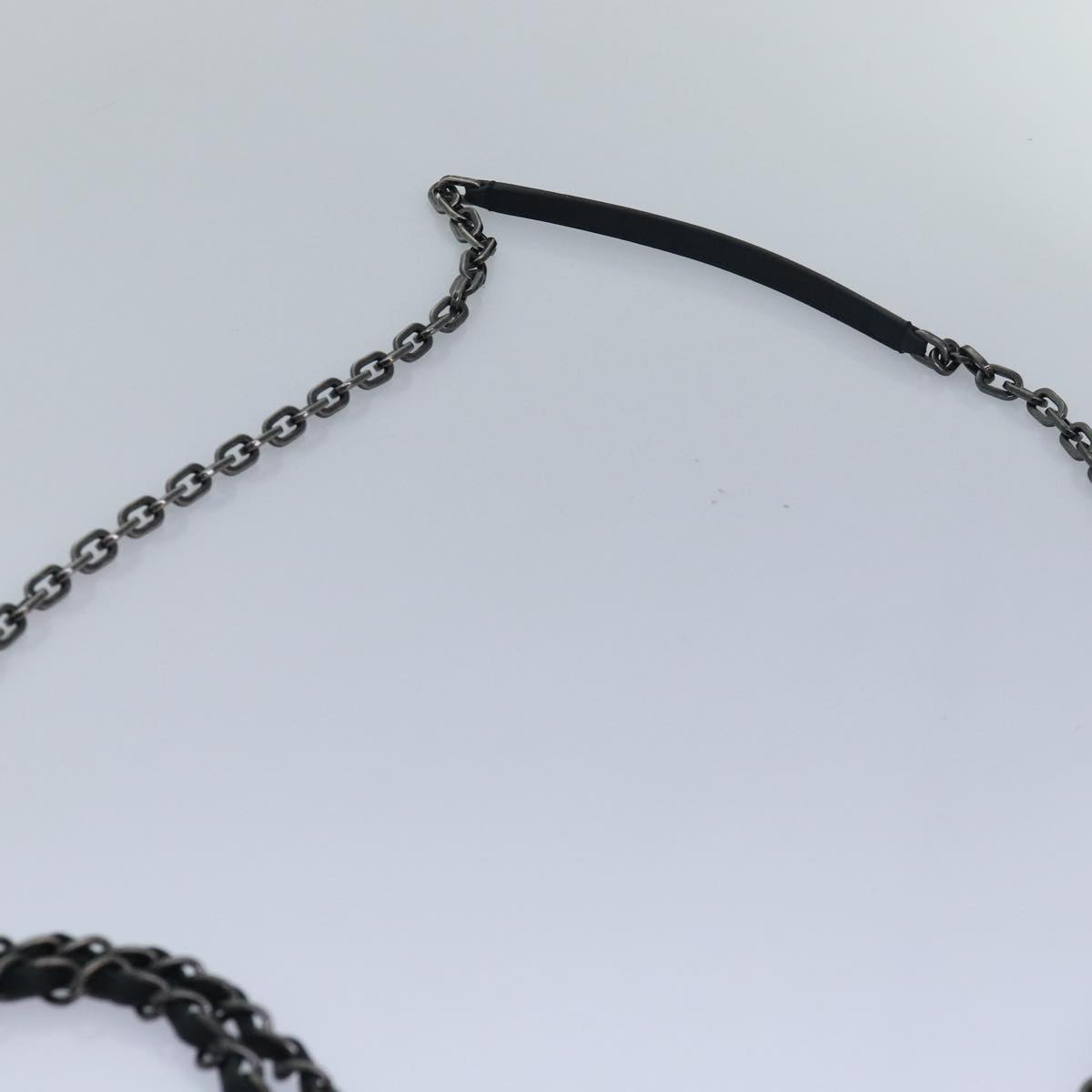 CHANEL Matelasse Chain Gamaguchi Hand Bag Leather 2way Black CC yk13501
