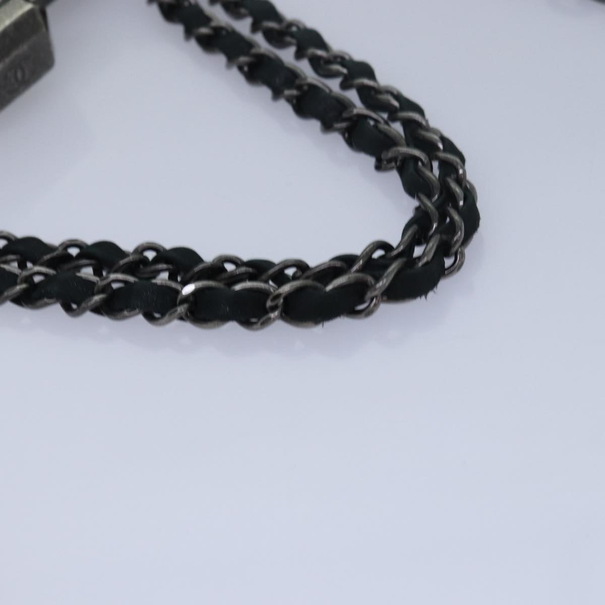 CHANEL Matelasse Chain Gamaguchi Hand Bag Leather 2way Black CC yk13501