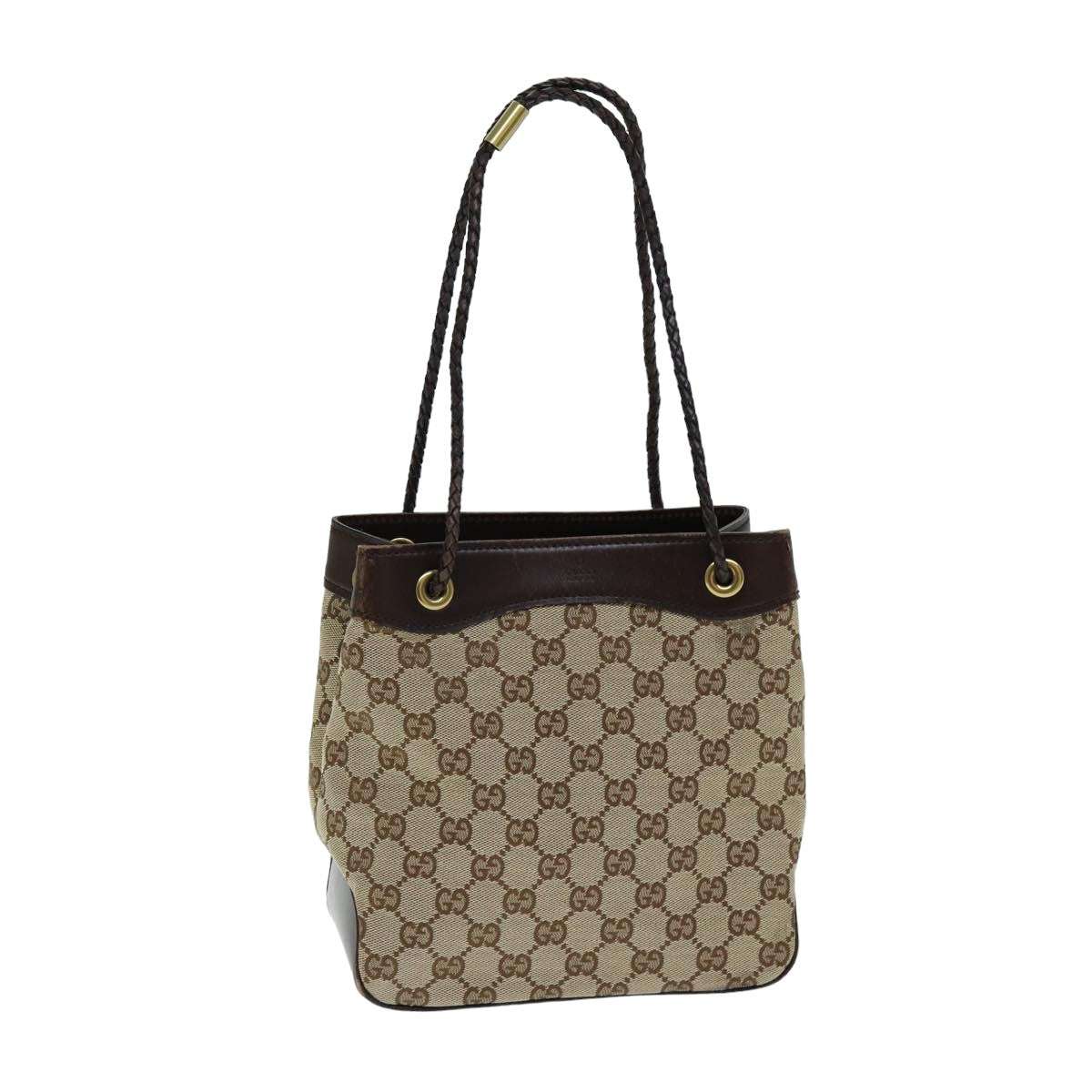GUCCI GG Canvas Hand Bag Beige yk13565