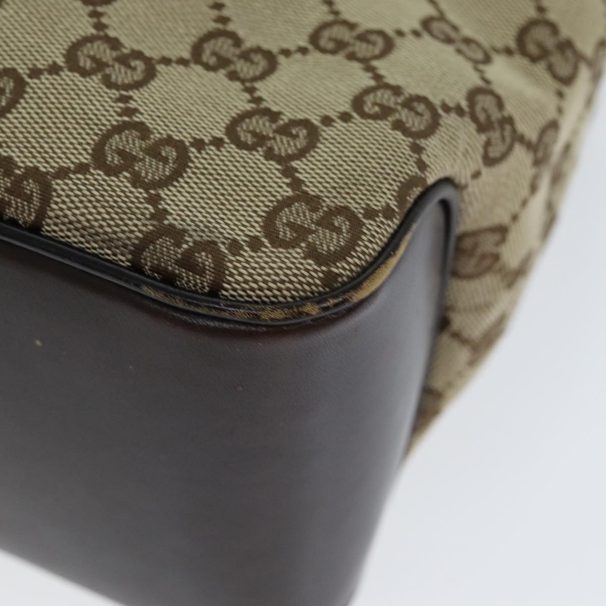 GUCCI GG Canvas Hand Bag Beige yk13565