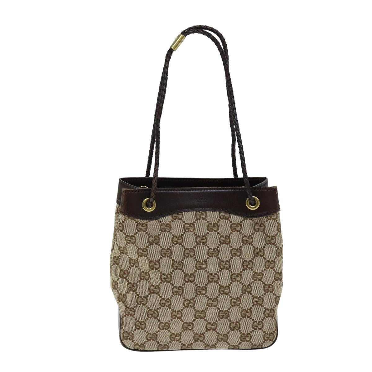 GUCCI GG Canvas Hand Bag Beige yk13565
