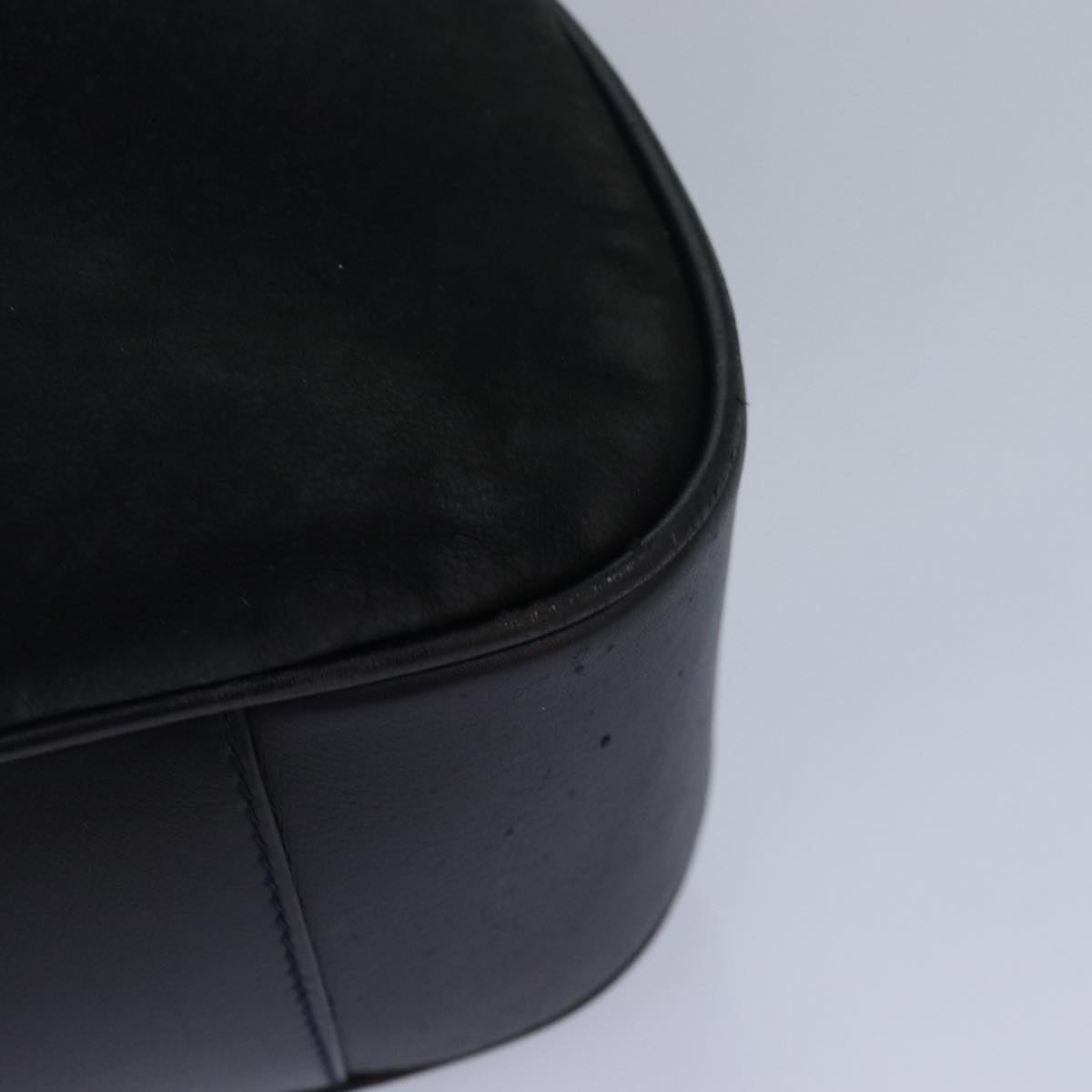 GUCCI Bamboo Hand Bag Suede 2way Black 001 14 1577 yk13644