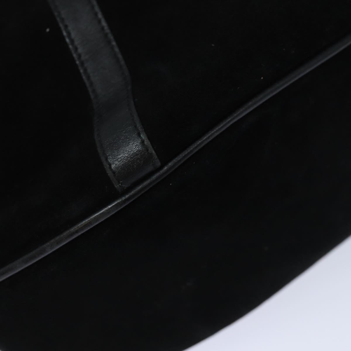 GUCCI Bamboo Hand Bag Suede Black 002 1084 200047 yk13665