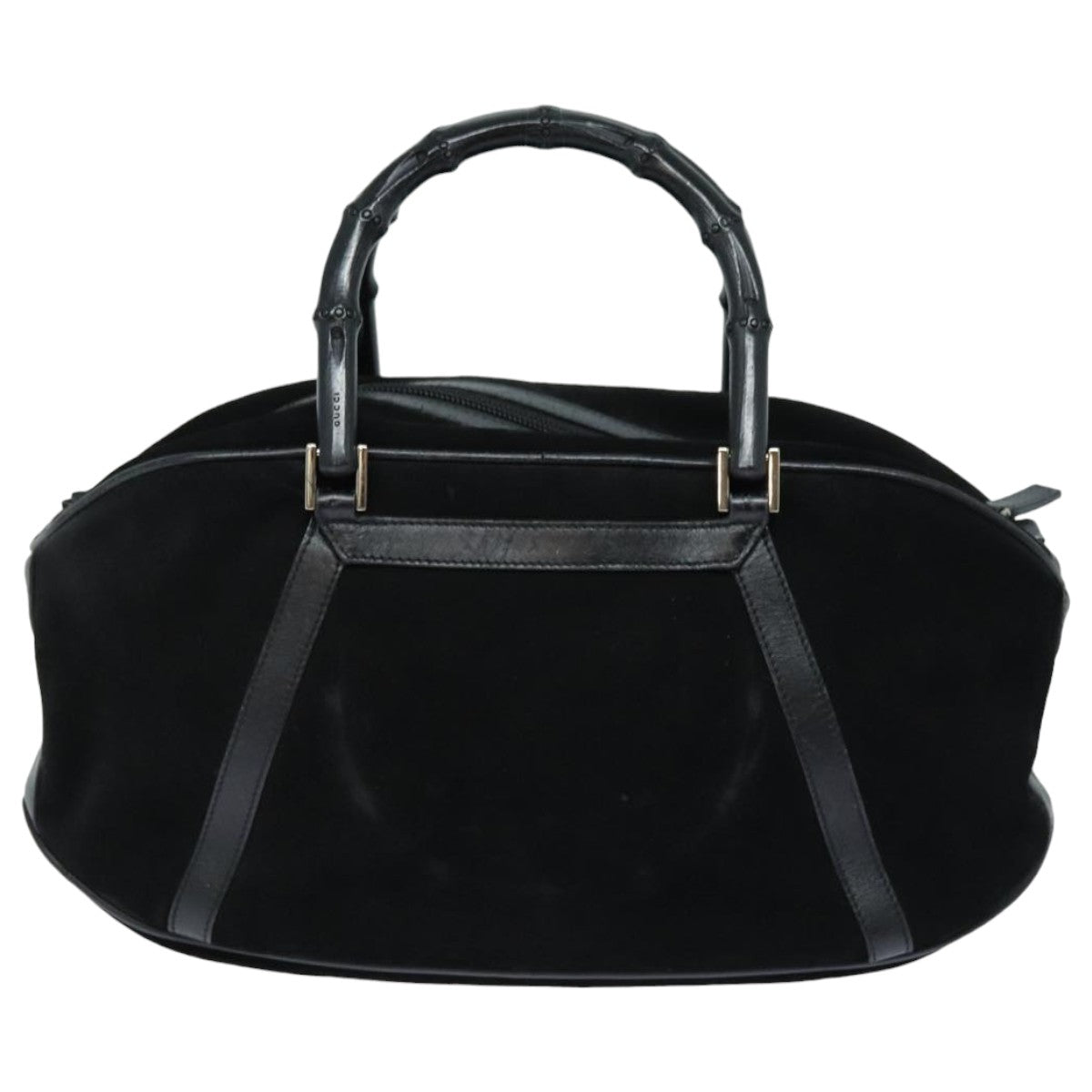 GUCCI Bamboo Hand Bag Suede Black 002 1084 200047 yk13665