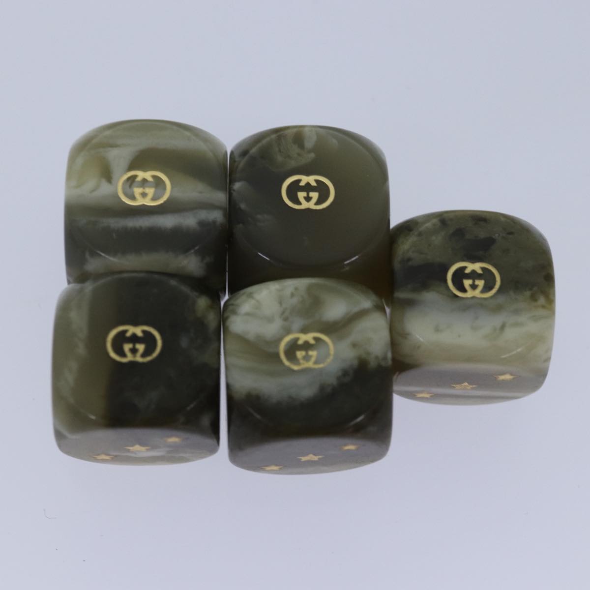 GUCCI GG Supreme Dice Set PVC Beige 662292 yk13670A