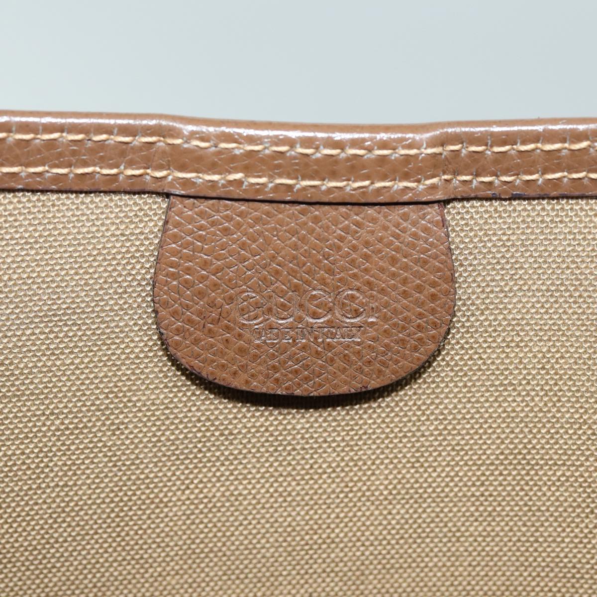 GUCCI GG Supreme Web Sherry Line Tote Bag PVC Beige 002 123 6487 yk13692