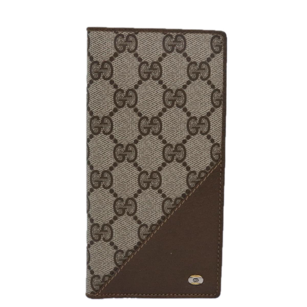 GUCCI GG Supreme Long Wallet PVC Beige Beige 64 03 713 yk13706