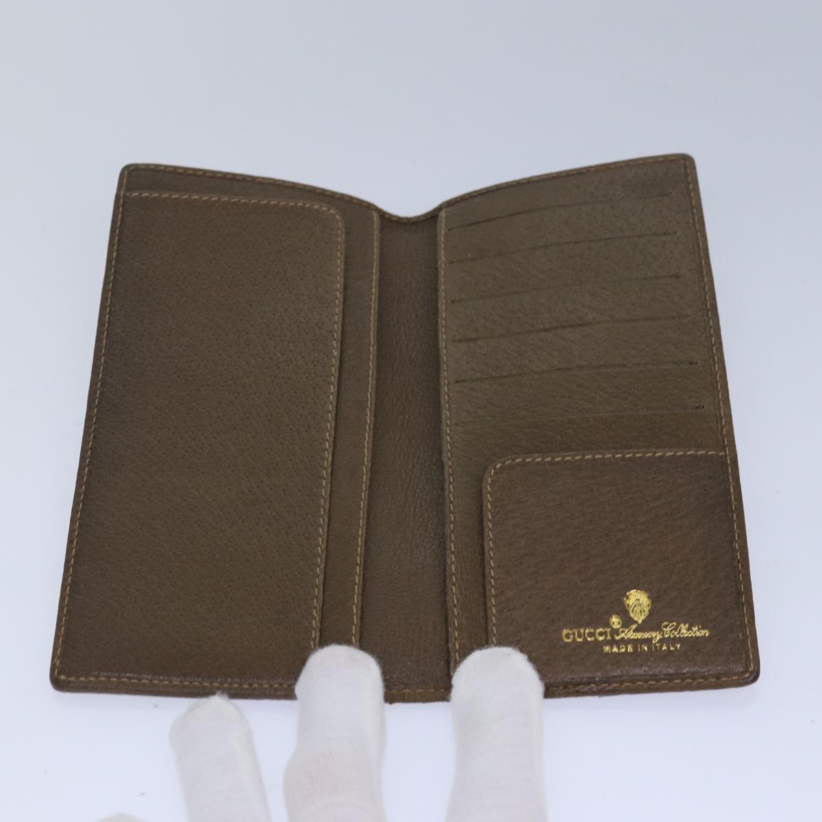 GUCCI GG Supreme Long Wallet PVC Beige Beige 64 03 713 yk13706