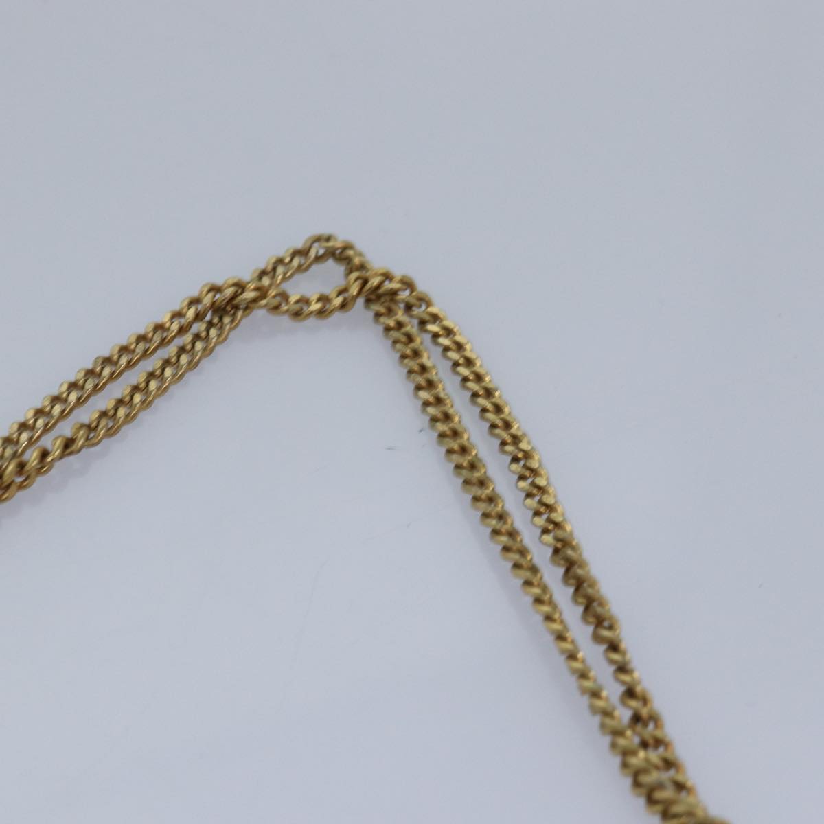 GUCCI Chain Hand Bag Leather Navy yk13717