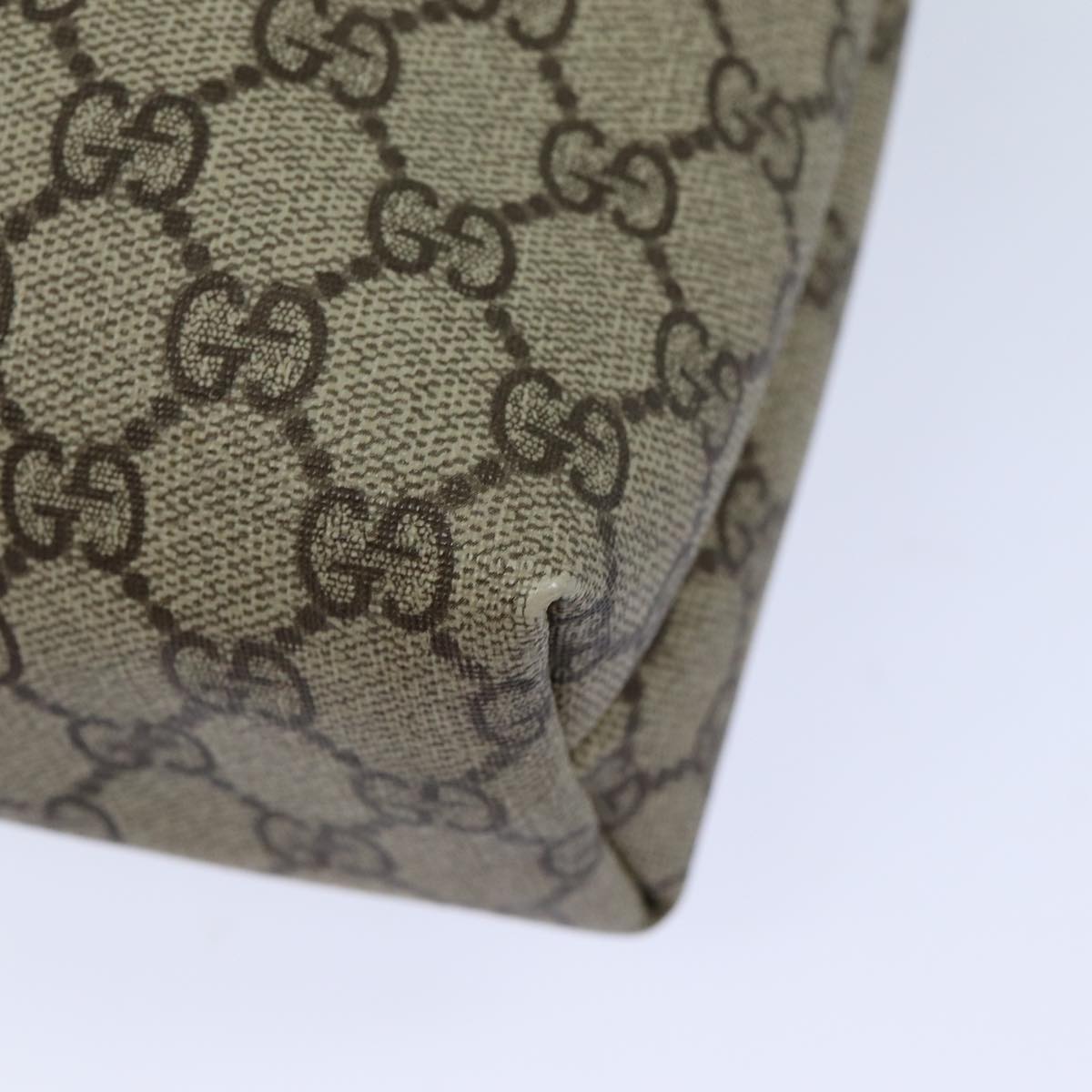 GUCCI GG Supreme Web Sherry Line Tote Bag PVC Beige 002 58 6487 yk13737