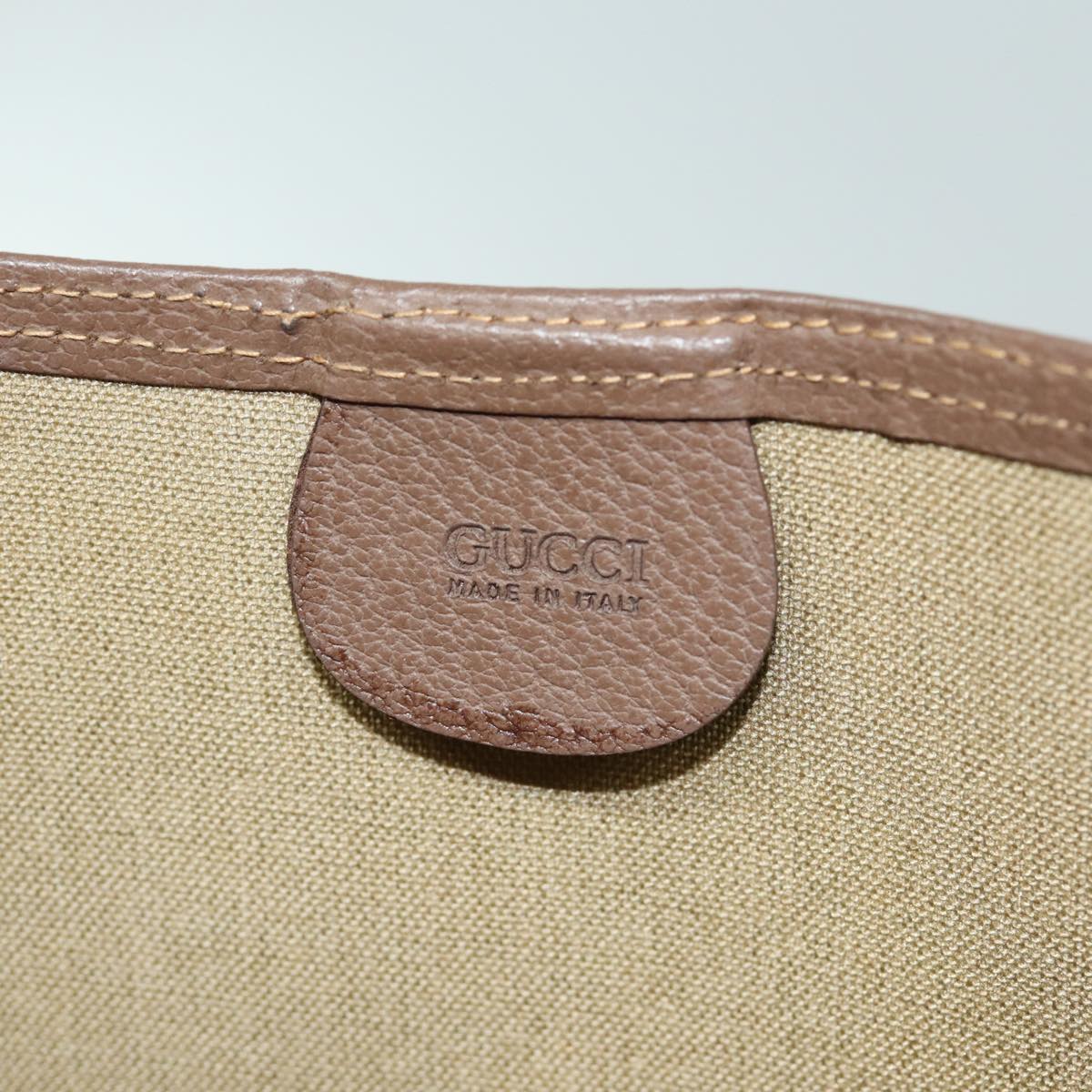 GUCCI GG Supreme Web Sherry Line Tote Bag PVC Beige 002 58 6487 yk13737