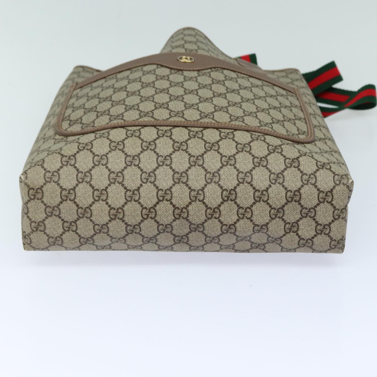 GUCCI GG Supreme Web Sherry Line Tote Bag PVC Beige 002 58 6487 yk13737