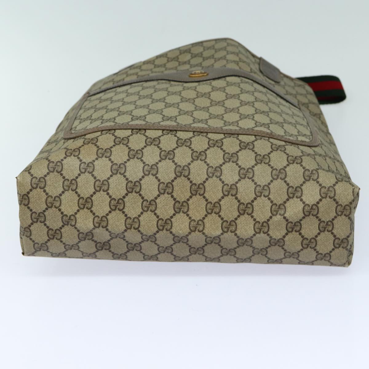 GUCCI GG Supreme Web Sherry Line Tote Bag PVC Beige Red 39 02 003 yk13752