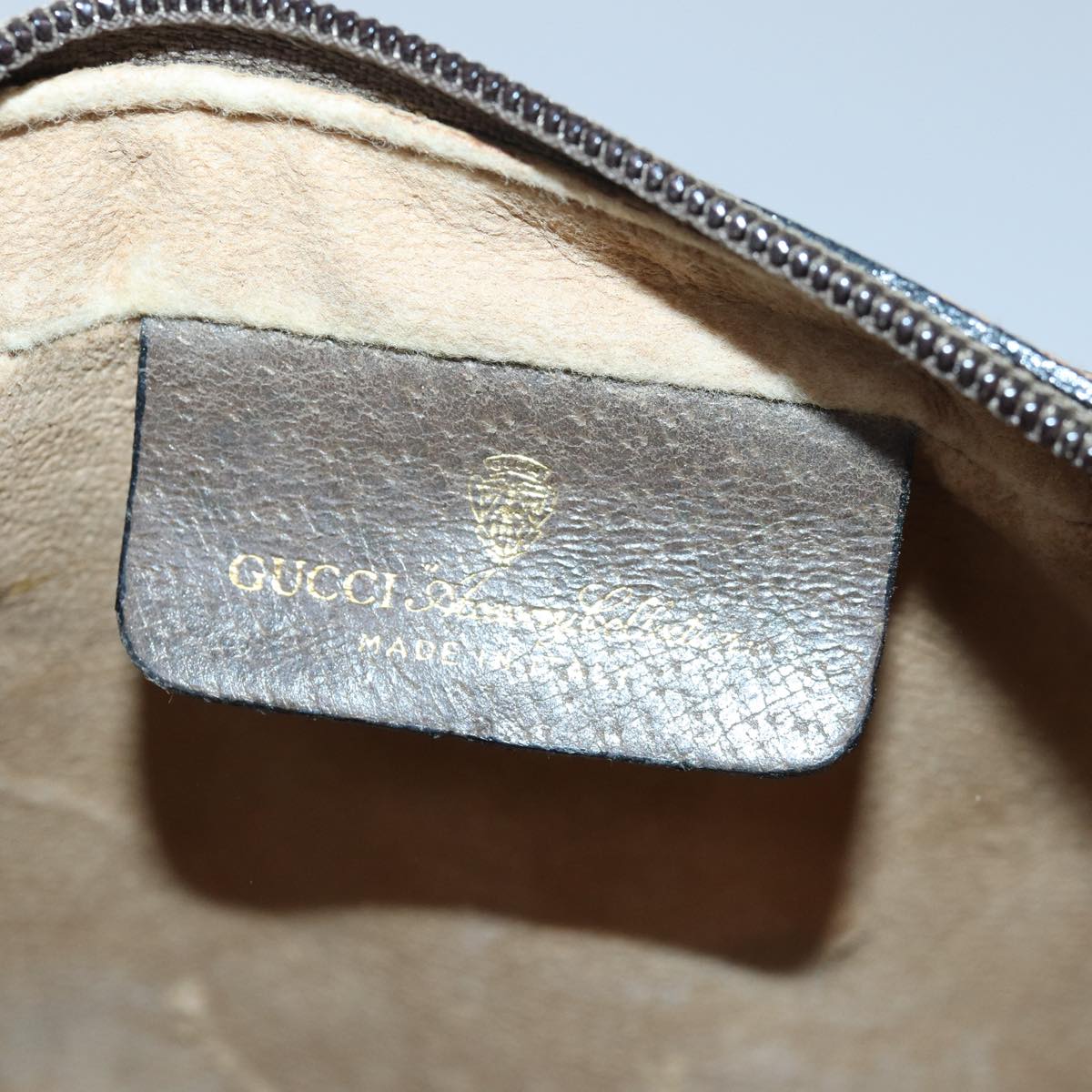 GUCCI GG Supreme Web Sherry Line Clutch Bag PVC Beige Red 63 01 012 yk13788