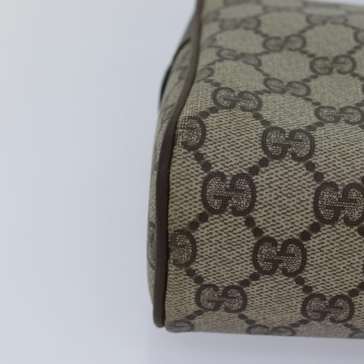 GUCCI GG Supreme Web Sherry Line Clutch Bag PVC Beige Red 63 01 012 yk13788