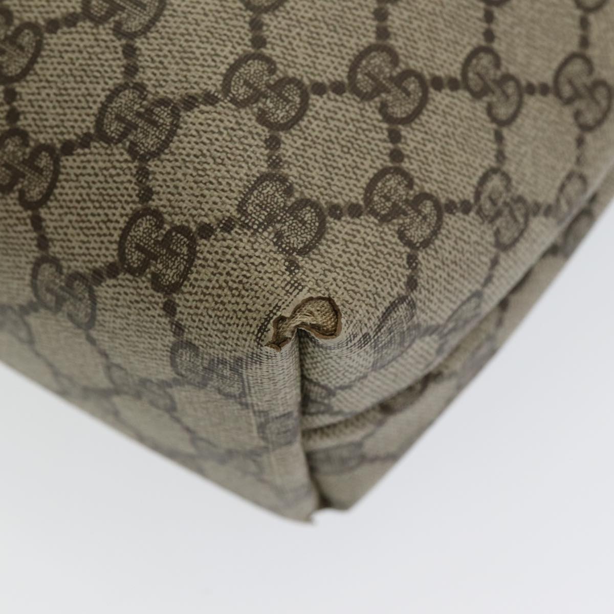GUCCI GG Supreme Web Sherry Line Tote Bag PVC Beige Red 39 02 003 yk13803