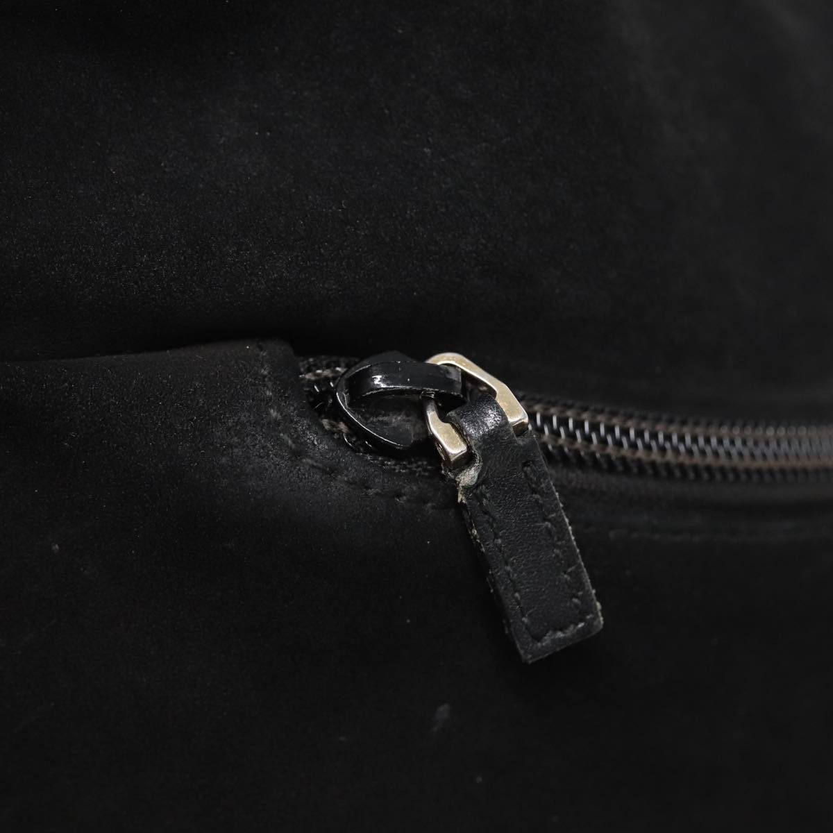 GUCCI Shoulder Bag Suede Black 001 3386 yk13807