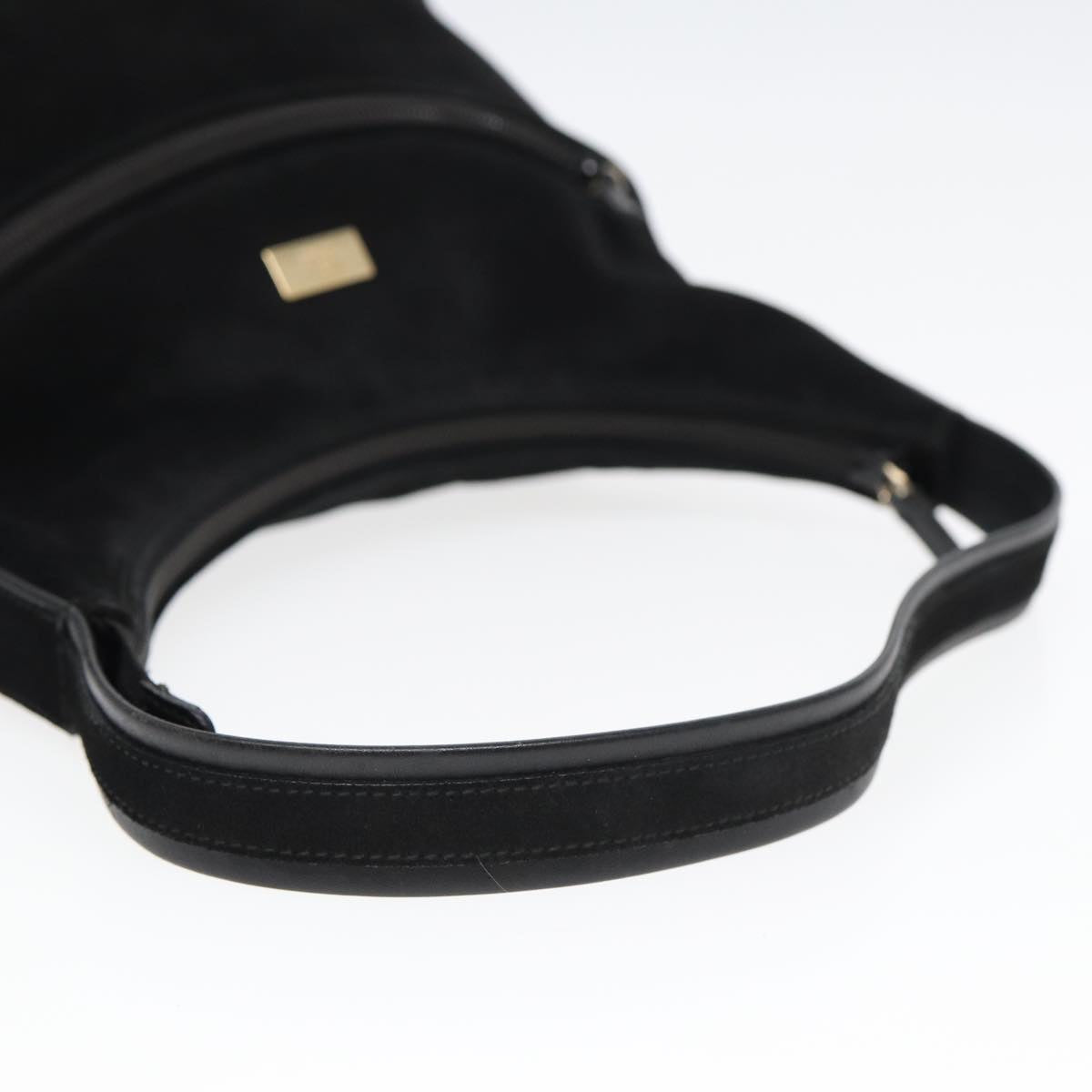 GUCCI Shoulder Bag Suede Black 001 3386 yk13807