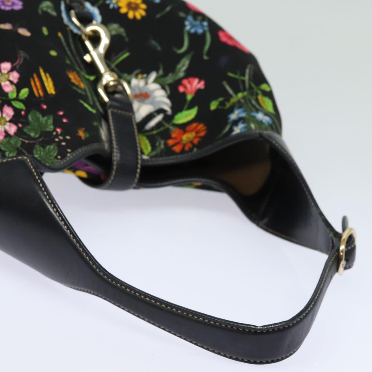 GUCCI Flora Jackie Shoulder Bag Canvas Multicolor 153693 yk13815