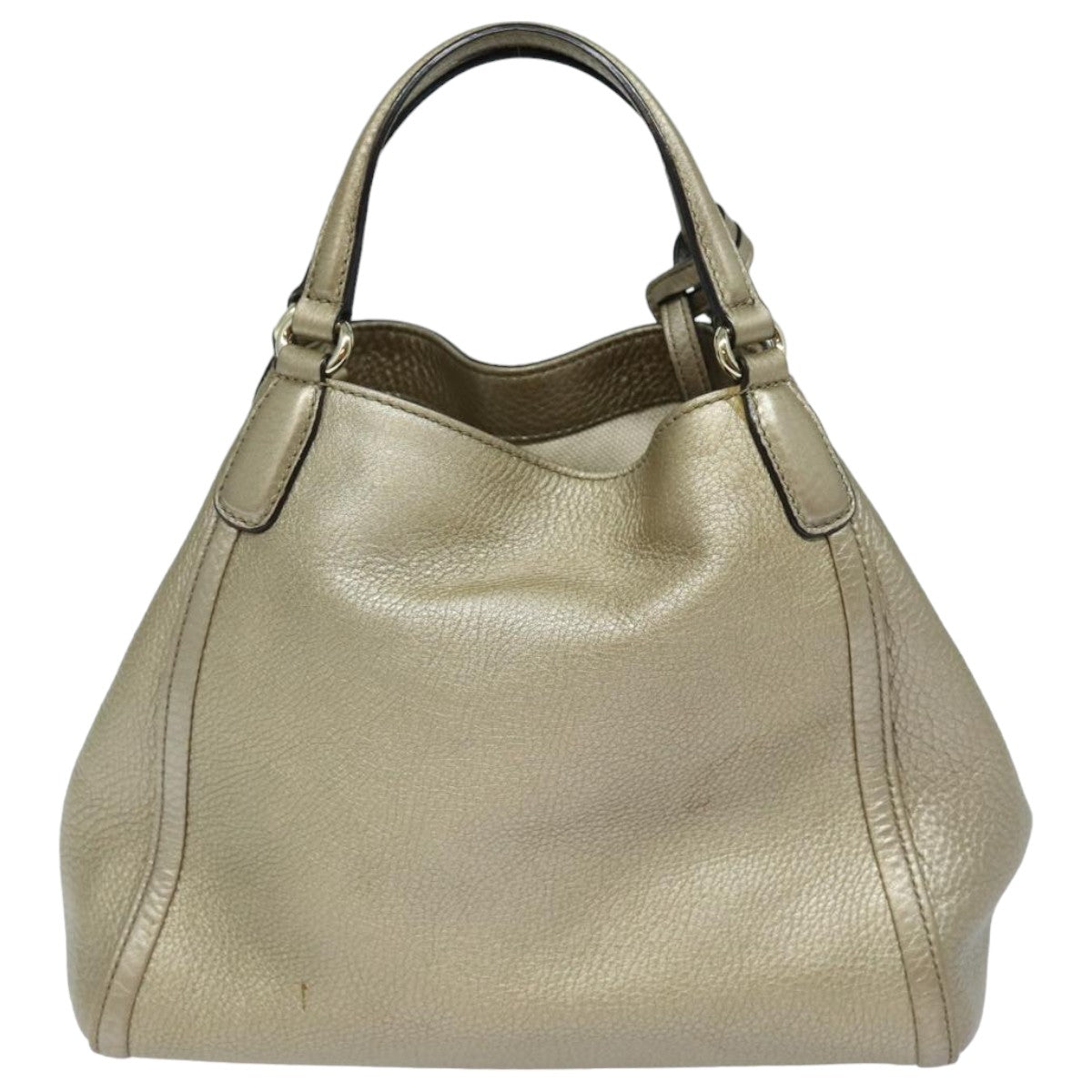 GUCCI Soho Hand Bag Leather 2way Gold 336751 yk13817