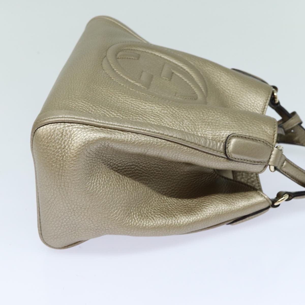 GUCCI Soho Hand Bag Leather 2way Gold 336751 yk13817