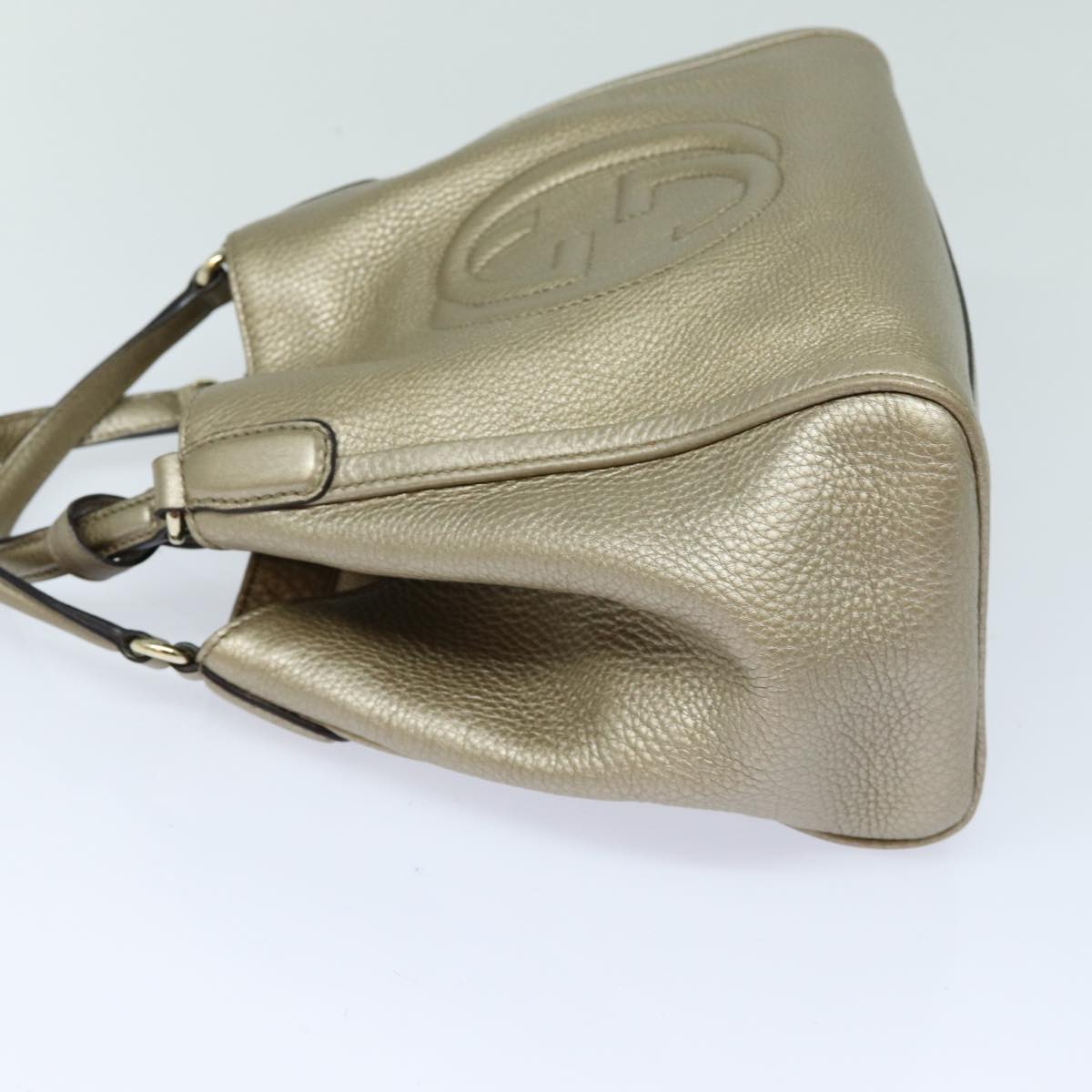 GUCCI Soho Hand Bag Leather 2way Gold 336751 yk13817