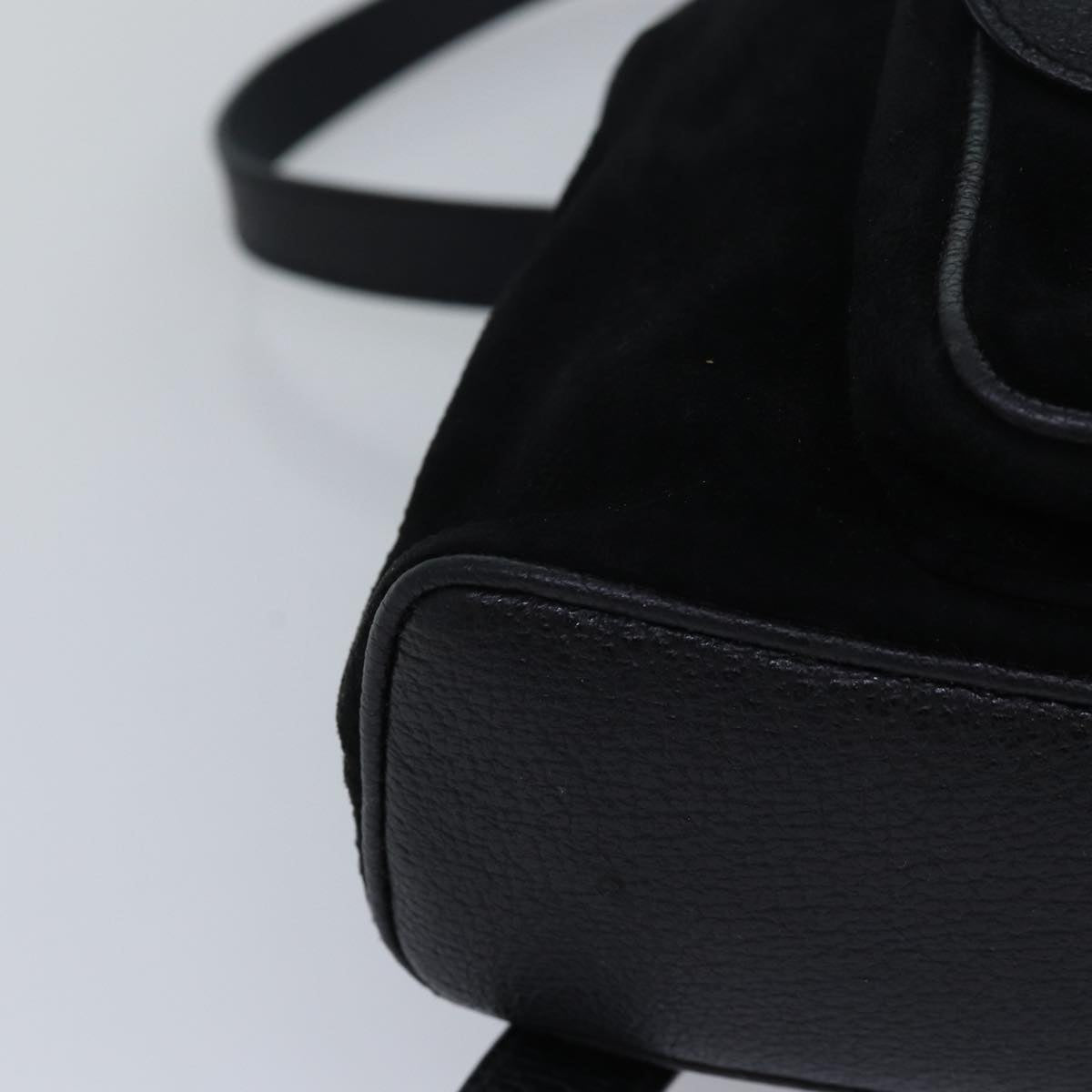 GUCCI Bamboo Backpack Suede Black 003 1956 0030 yk13819