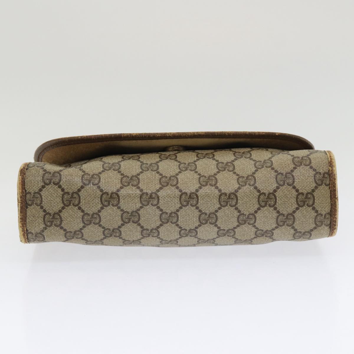 GUCCI GG Supreme Web Sherry Line Clutch Bag PVC Beige Red 89 01 030 yk13877