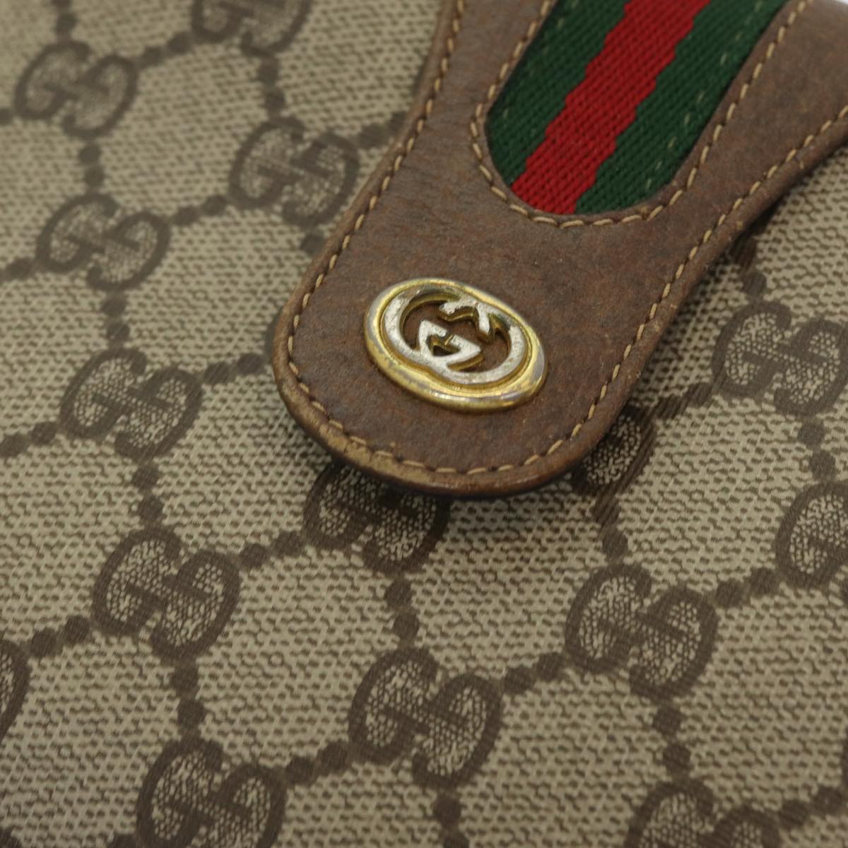 GUCCI GG Supreme Web Sherry Line Shoulder Bag PVC Beige 116 02 076 yk13885