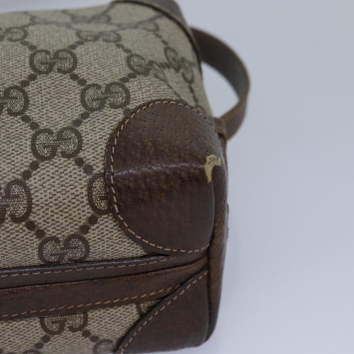GUCCI GG Supreme Shoulder Bag PVC Beige yk13896