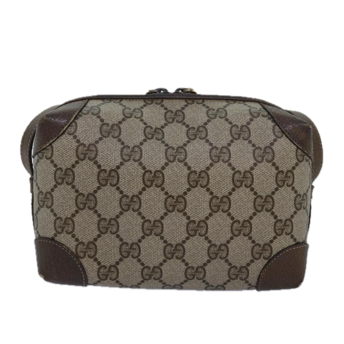 GUCCI GG Supreme Shoulder Bag PVC Beige yk13896