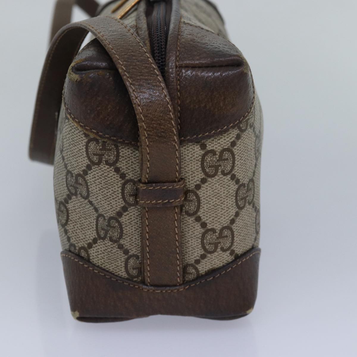 GUCCI GG Supreme Shoulder Bag PVC Beige yk13896