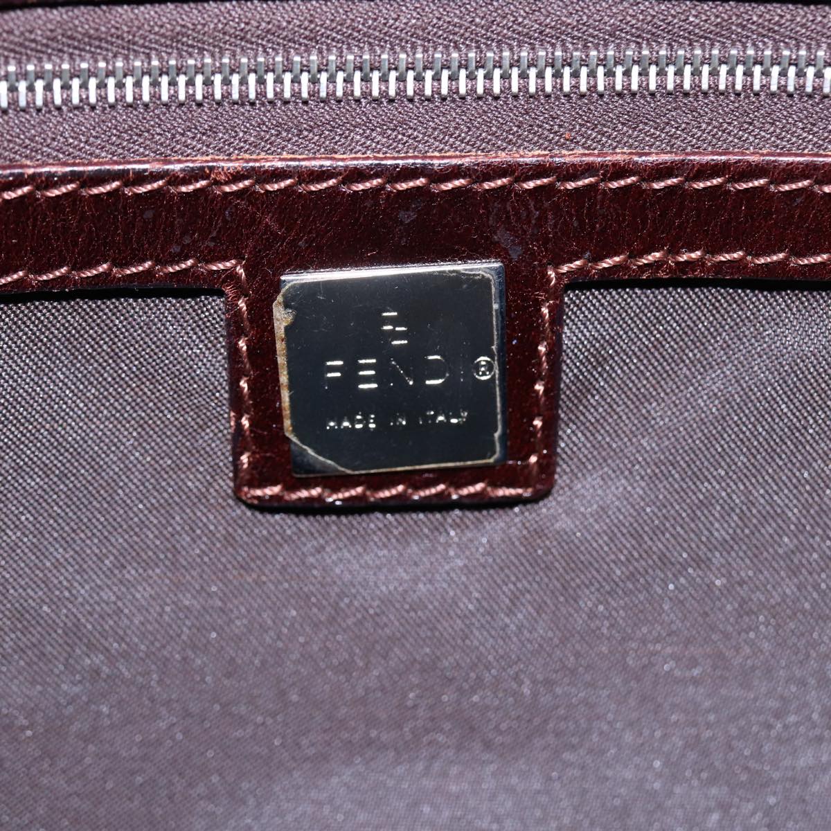FENDI Zucca Canvas Tote Bag Brown Black yk14553