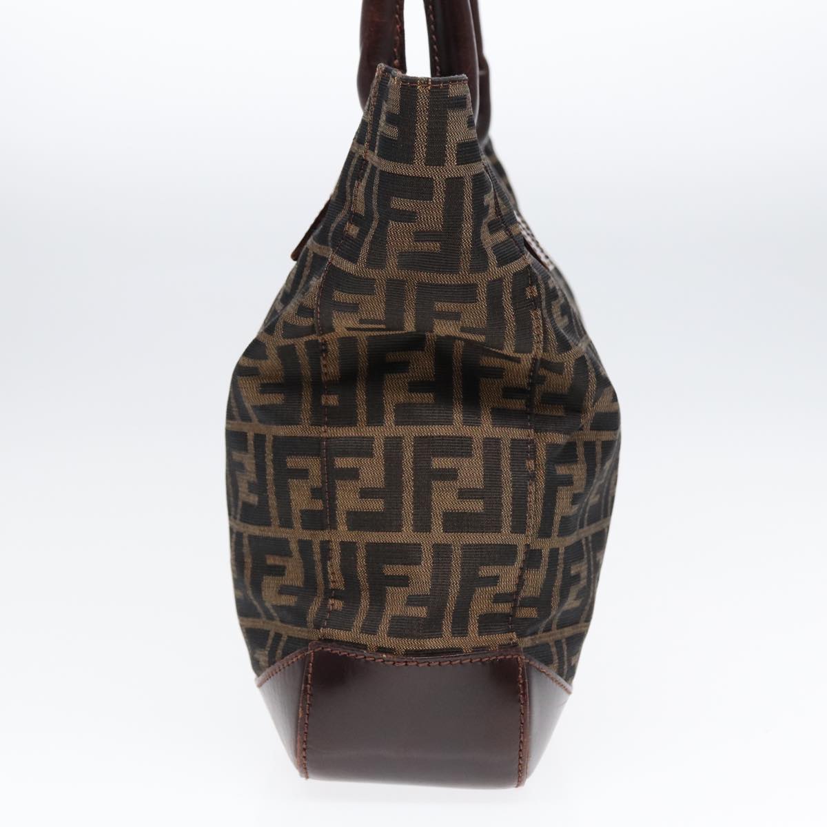 FENDI Zucca Canvas Tote Bag Brown Black yk14553