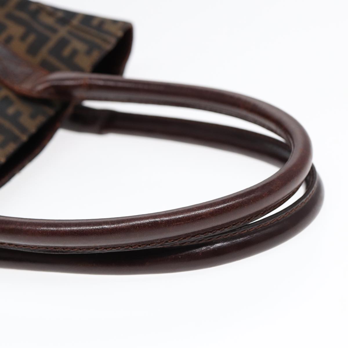 FENDI Zucca Canvas Tote Bag Brown Black yk14553