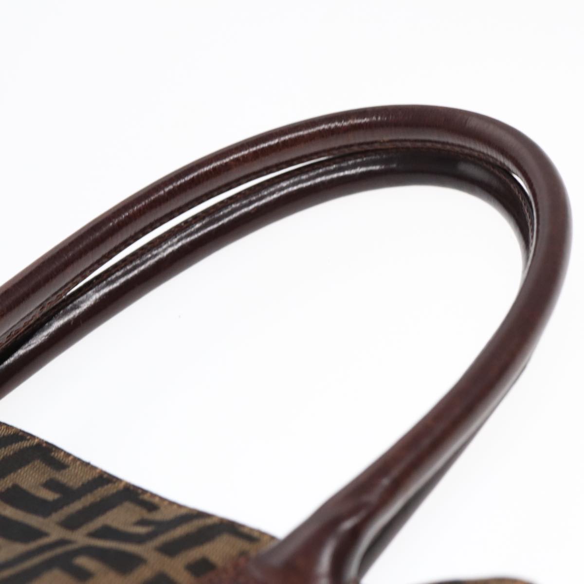 FENDI Zucca Canvas Tote Bag Brown Black yk14553