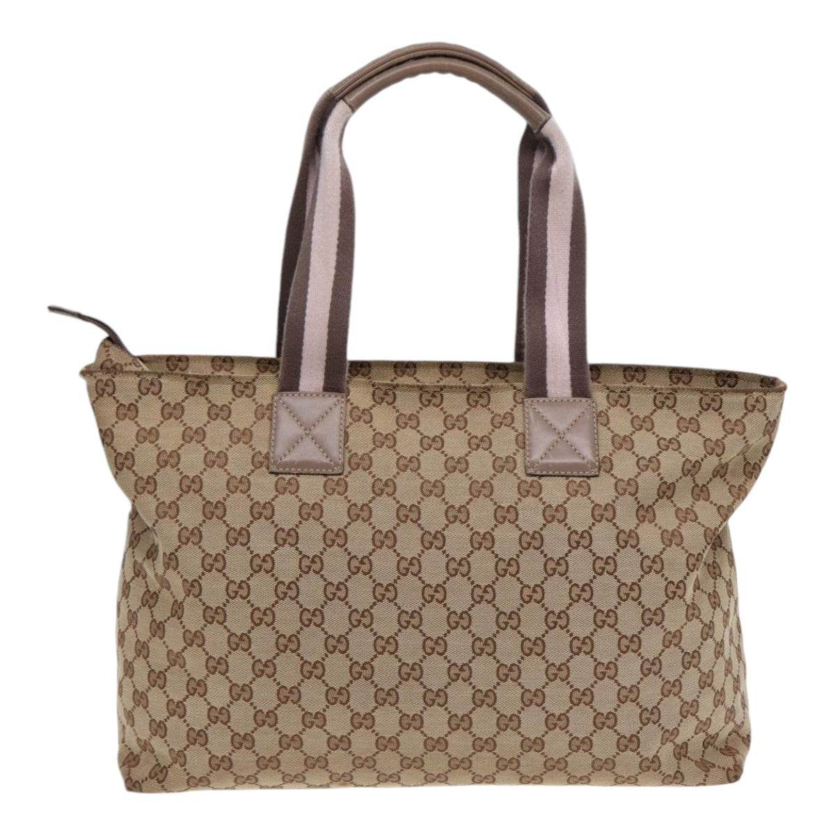 GUCCI GG Canvas Sherry Line Tote Bag Beige Gold pink 155524 yk14708