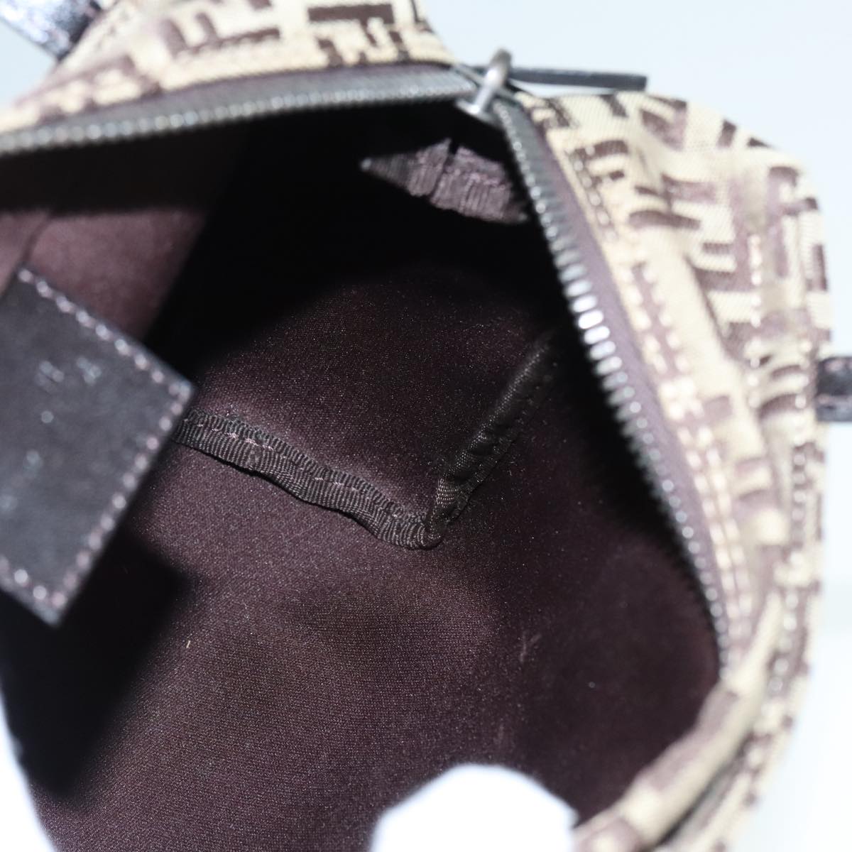 FENDI Zucchino Canvas Hand Bag Beige yk14935