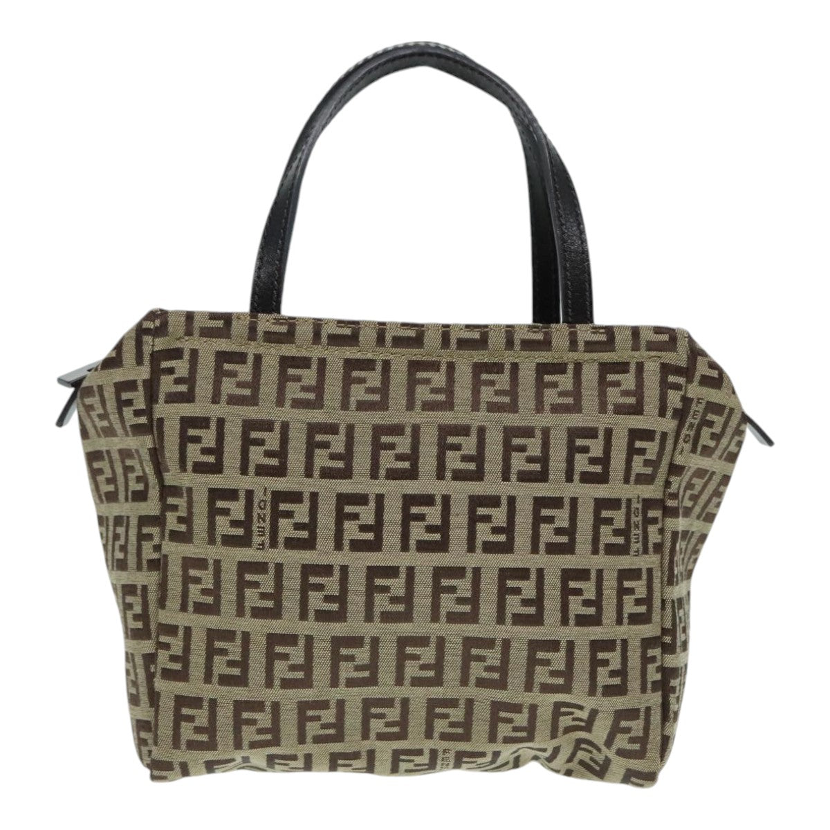 FENDI Zucchino Canvas Hand Bag Beige yk14935