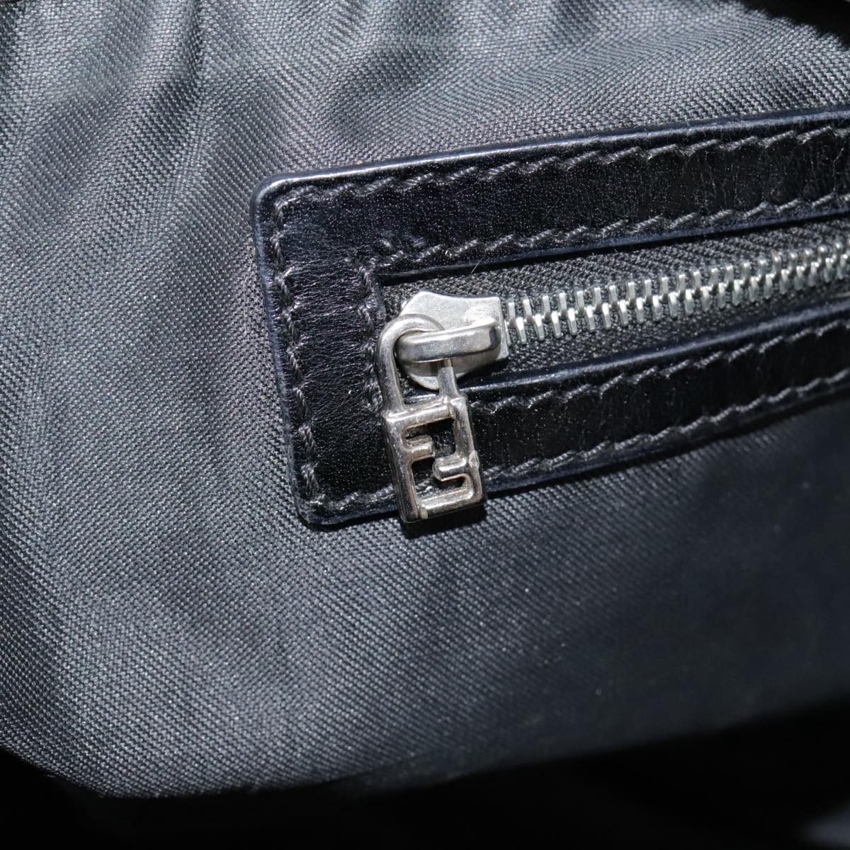 FENDI Zucca Canvas Tote Bag Silver Black yk15009