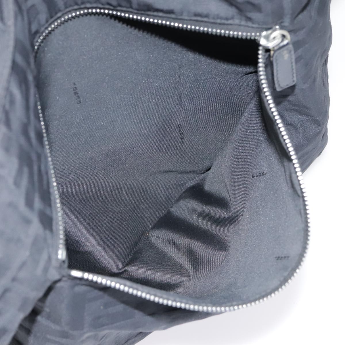 FENDI Zucca Canvas Tote Bag Silver Black yk15009